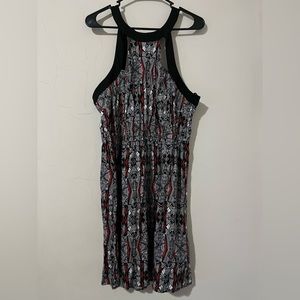 Women’s Plus Size 1x Forever 21 Tribal Print Black Halter Dress